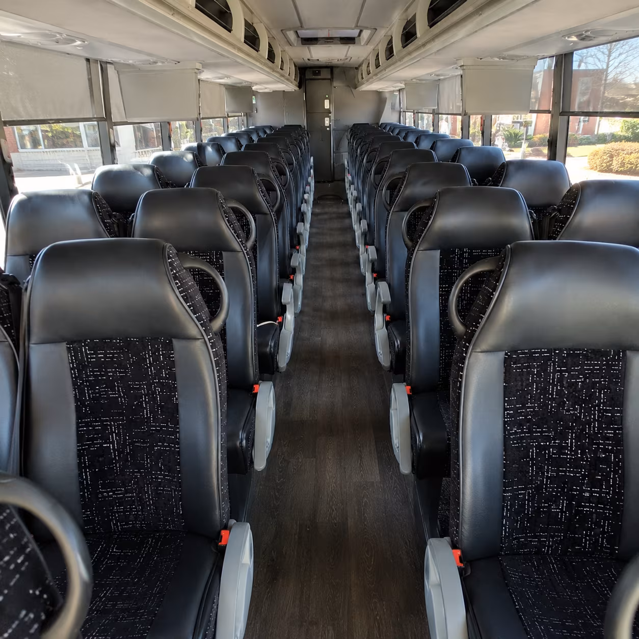 pasadena charter bus rental interior