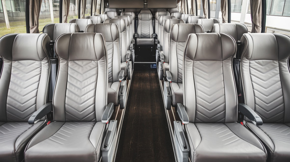 55 passenger charter bus interior atascocita