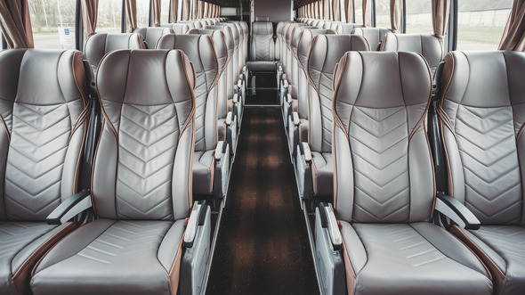 56 passenger charter bus interior atascocita