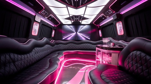 beaumont party bus rental interior