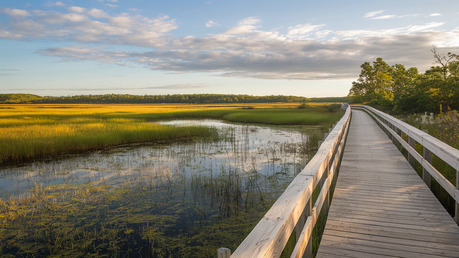 cattail marsh scenic wetlands boardwalk