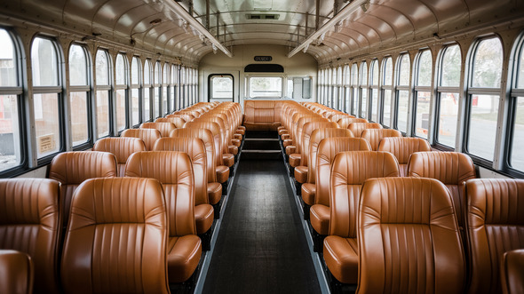 school bus rental interior beaumont